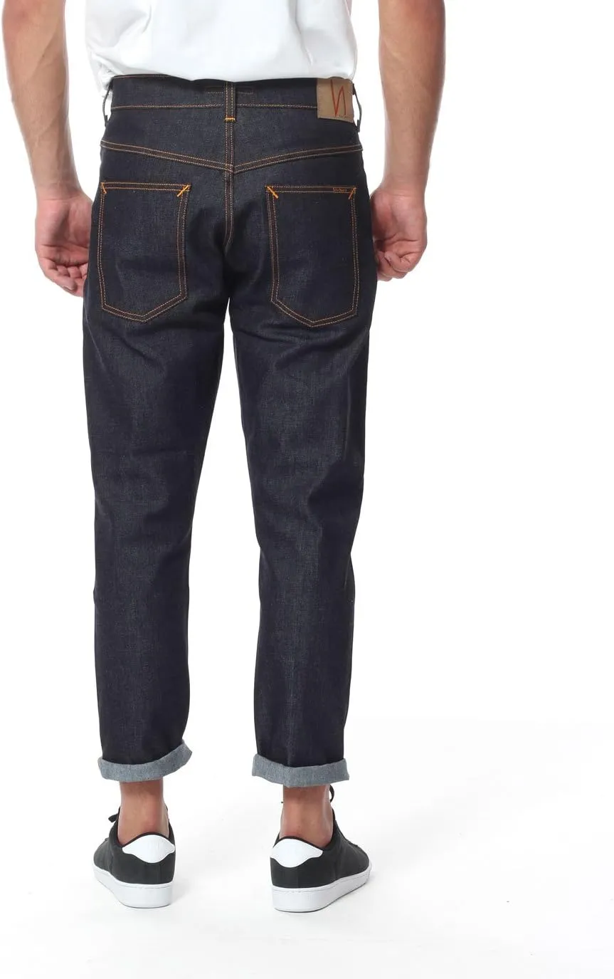Nudie Jeans Men's Brute Knut Jean in Dry Navy Comfort