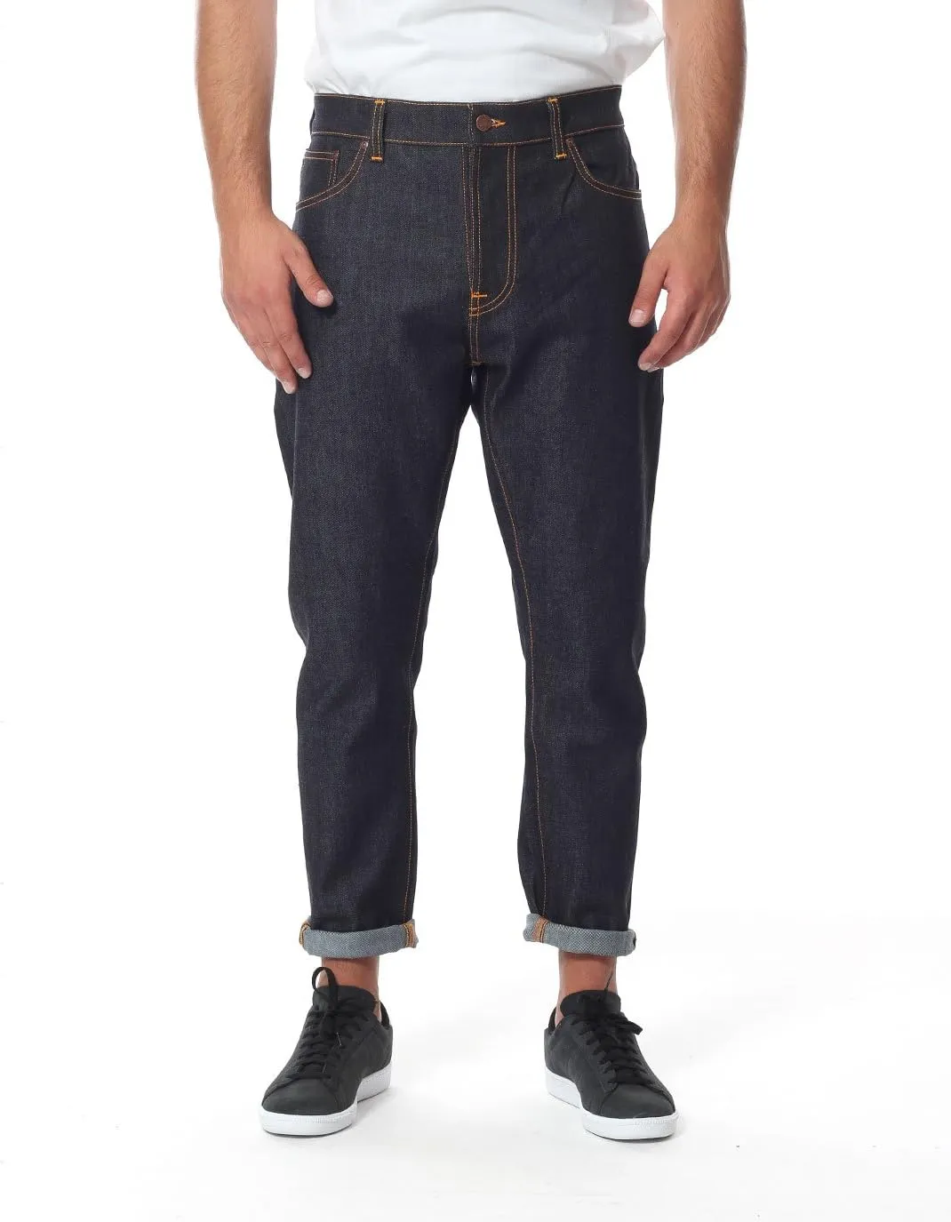 Nudie Jeans Men's Brute Knut Jean in Dry Navy Comfort