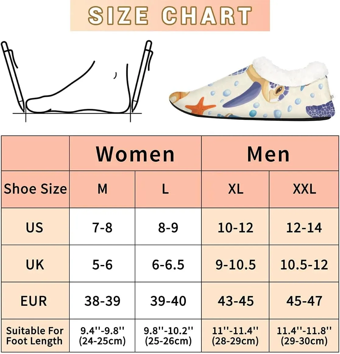 Ocean Sea Turtle Starfish Soft Home Slippers for Women Lightweight Men's House Shoes Women's Slippers