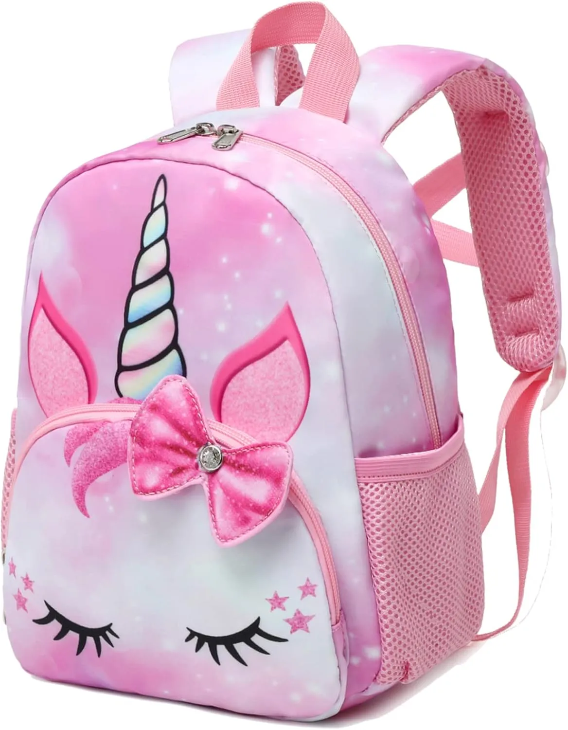 Octsky Toddler Mini Backpack for Girls Kids, Lightweight Preschool Kindergarten Little Girls Bookbag With Chest Strap