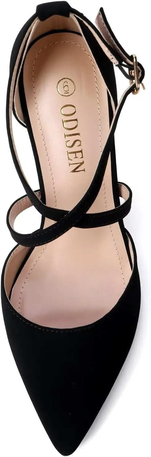 Odisen Women's Closed Toe Heels Pumps