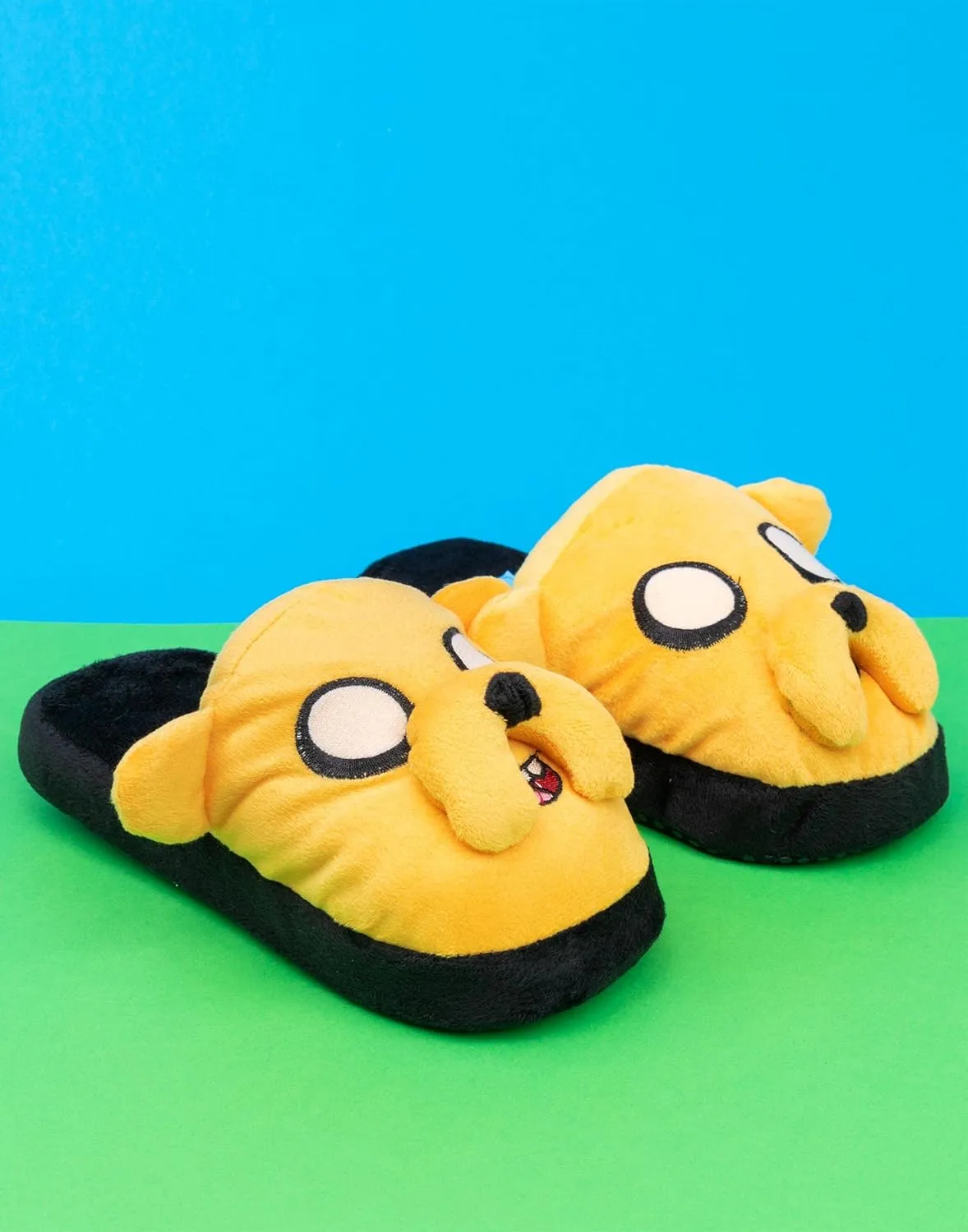 Official Adventure Time Jake Kids' Plush Cartoon Slippers - Unisex, Yellow, Big Kid, Christmas