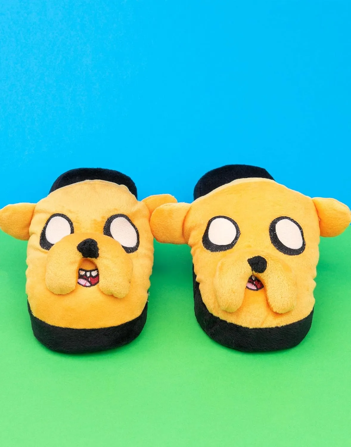 Official Adventure Time Jake Kids' Plush Cartoon Slippers - Unisex, Yellow, Big Kid, Christmas