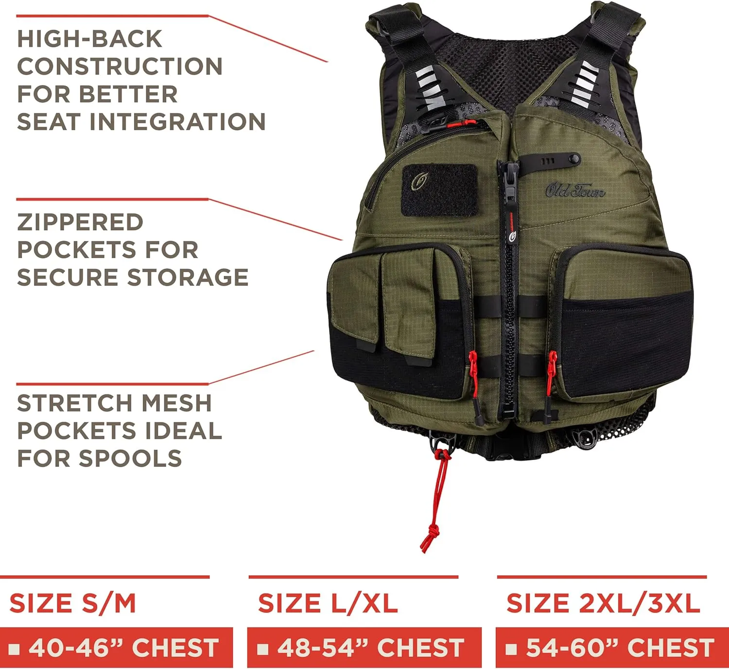 Old Town Lure Angler II Men's Life Jacket