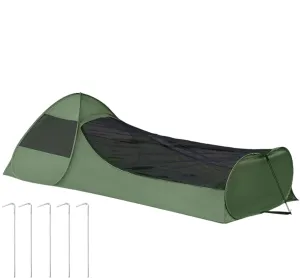 One-Person Pop-Up Tent, Breathable Mesh Sleeping Canopy with Double Zipper, Lightweight Bed Net Shelter for Travel, Camping, and Indoor Use, Portable Privacy Tent for Comfortable Rest Anywhere