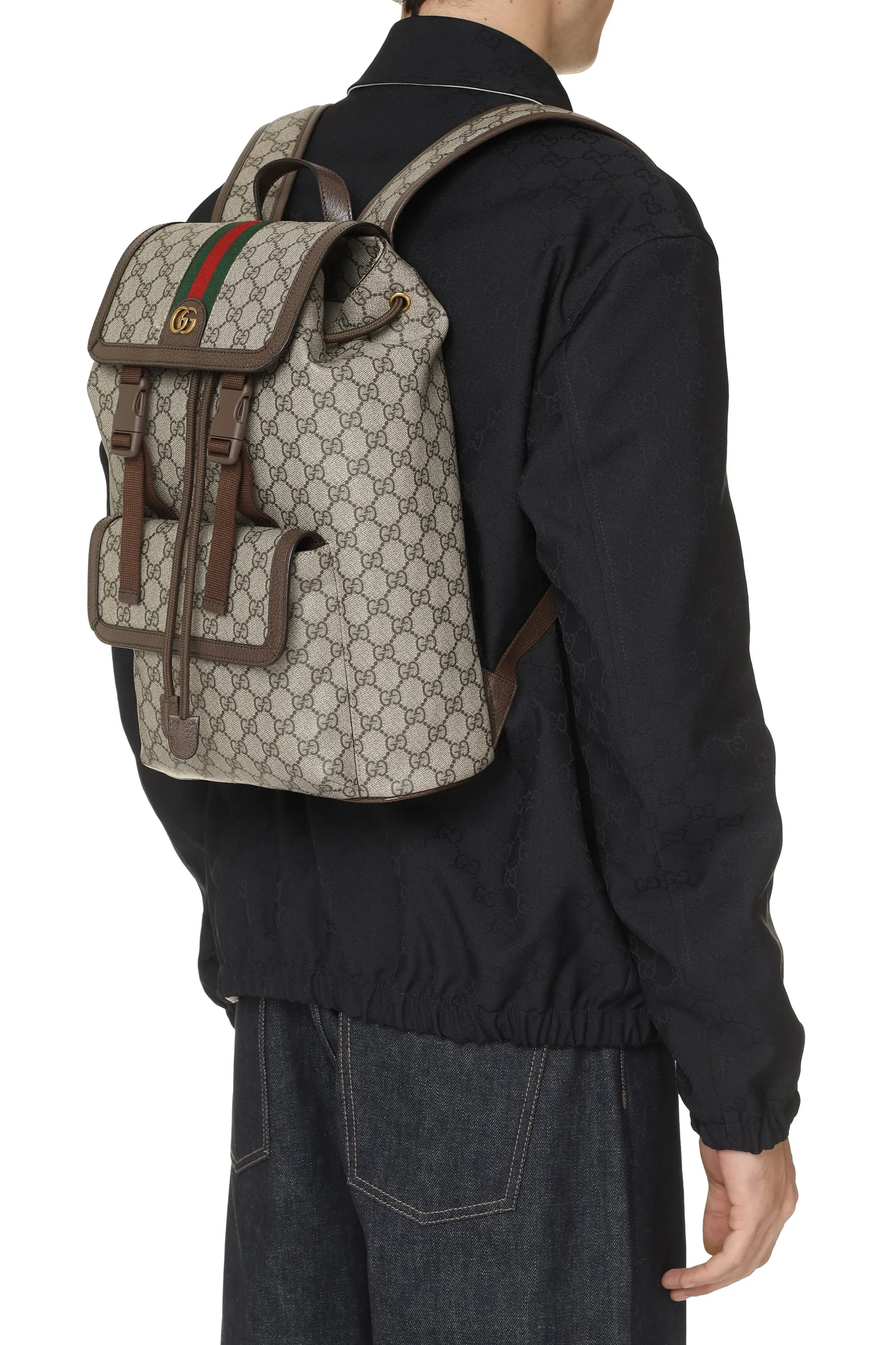 Ophidia GG supreme fabric backpack