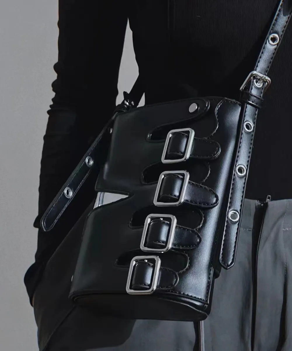 Original Design Fashion Leather Button Decorated Crossbody Bag MM046