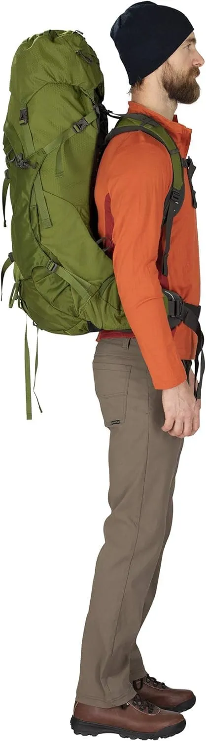 Osprey Aether 55L Men's Backpacking Backpack, Deep Water Blue, L/XL