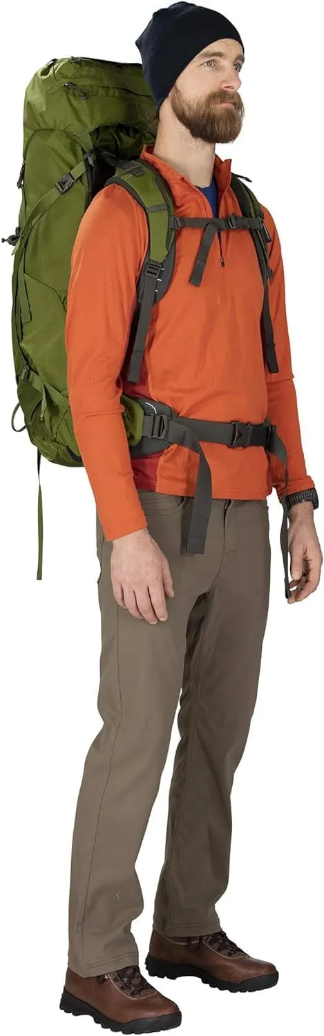 Osprey Aether 55L Men's Backpacking Backpack, Deep Water Blue, L/XL