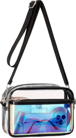 PACKISM Clear Bag for Stadium Events - Clear Purses for Women Stadium Crossbody Concert Bag for Game Day， Sports, Festival