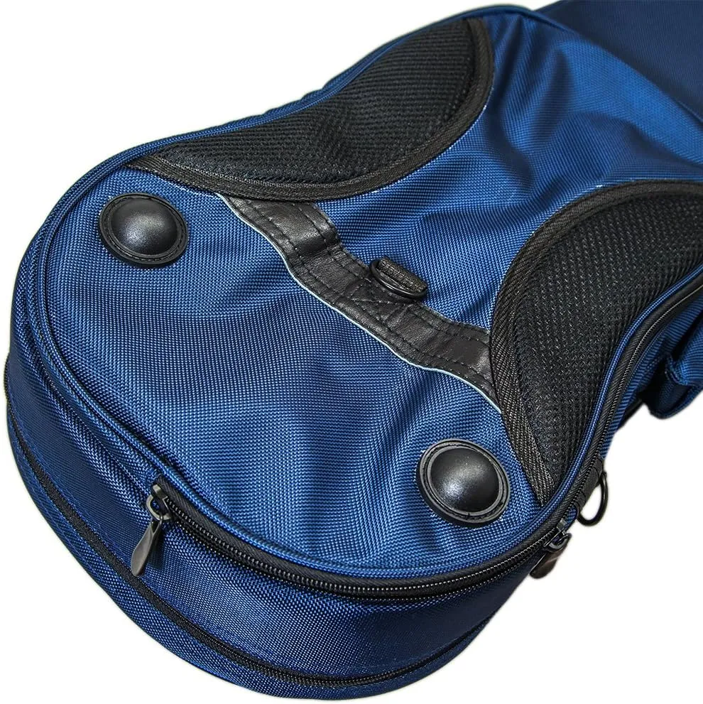 PAITITI Triangular Full Size Violin Soft Bag Lightweight Backpackble Navy Color