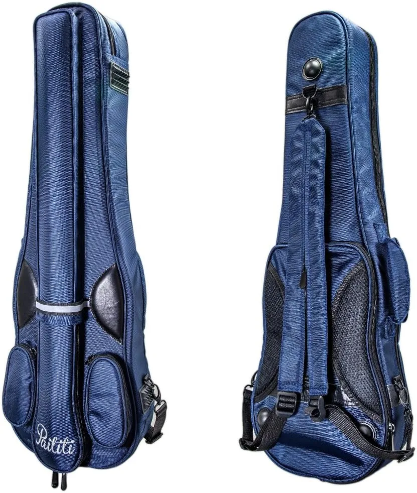 PAITITI Triangular Full Size Violin Soft Bag Lightweight Backpackble Navy Color