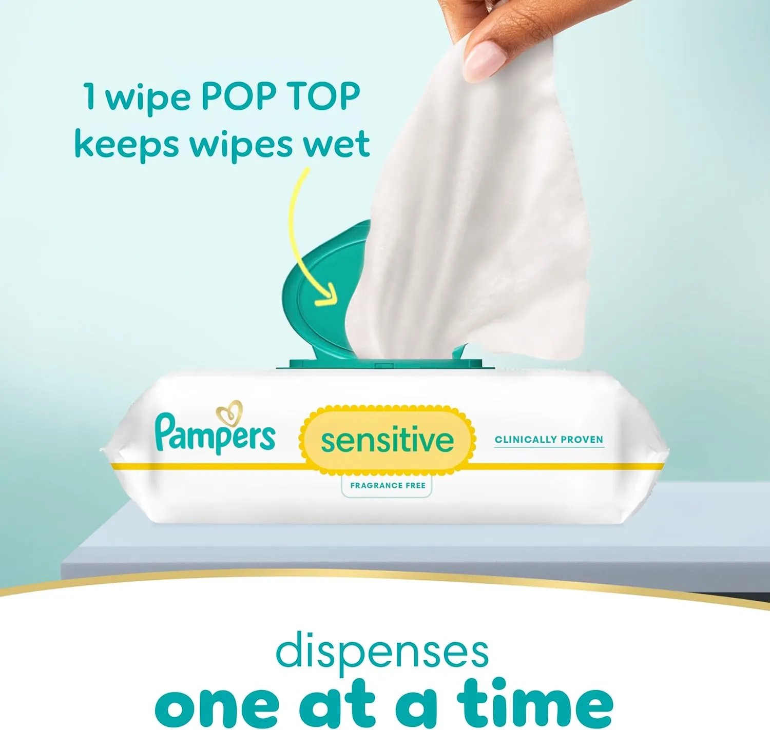 Pampers Swaddlers Disposable Baby Diapers Size 4, 2 Month Supply (2 x 150 Count) with Sensitive Water Based Baby Wipes 12X Multi Pack Pop-Top and Refill (1008 Count)