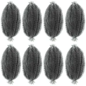 Parceria 8 Packs Marley Twist Braiding Hair 12 Inch Springy Afro Twist Hair Pre-fluffed Spring Twist Hair Kinky Hair Marley Hair for Faux Locs (12 Inch (Pack of 8), TGrey Marley Twist)