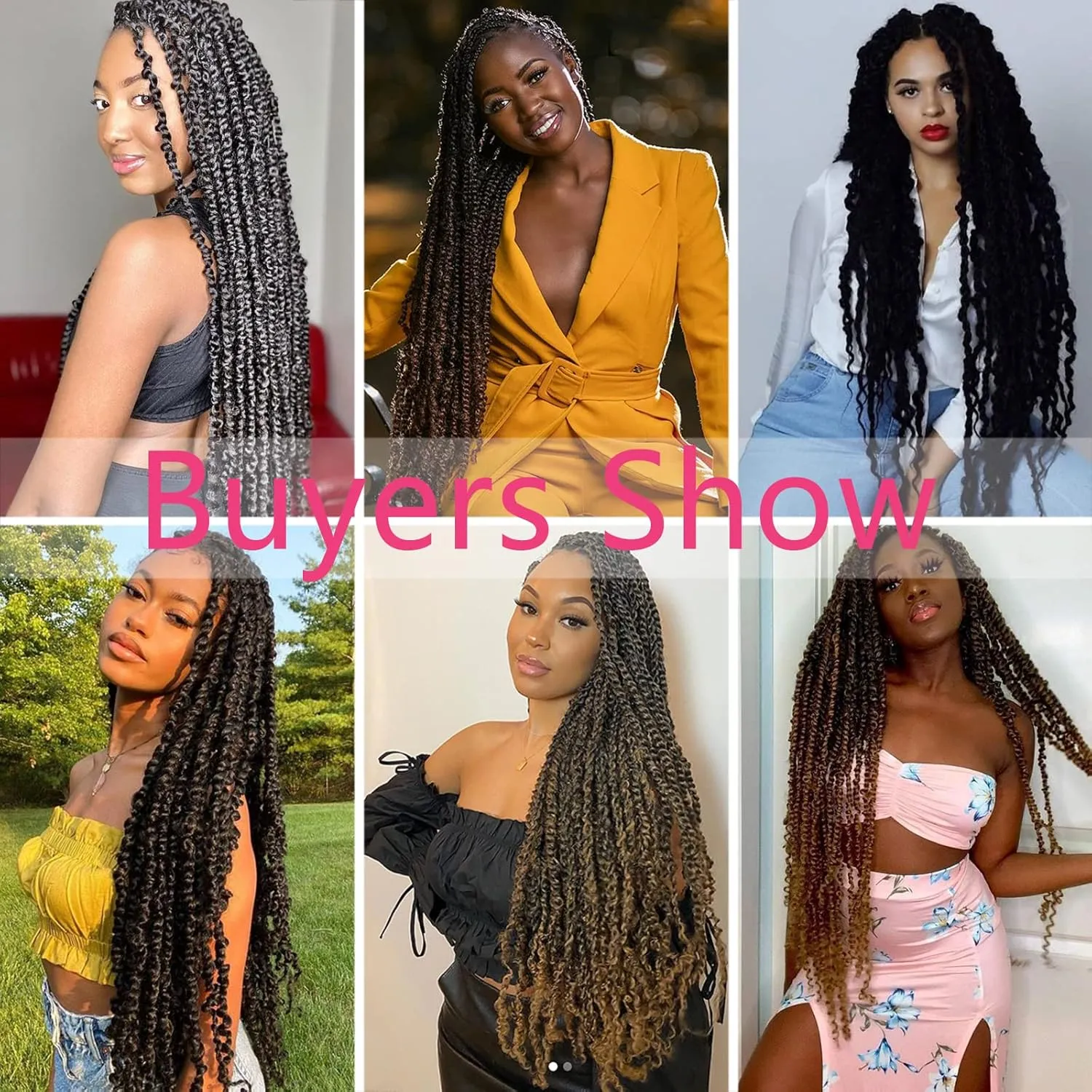 Passion Twist Hair 18 Inch 8 Packs Passion Twist Crochet Hair For Women Curly Braiding Hair For Butterfly Locs Long Bohemian Synthetic Hair Extension (18 Inch (Pack of 8), T30)