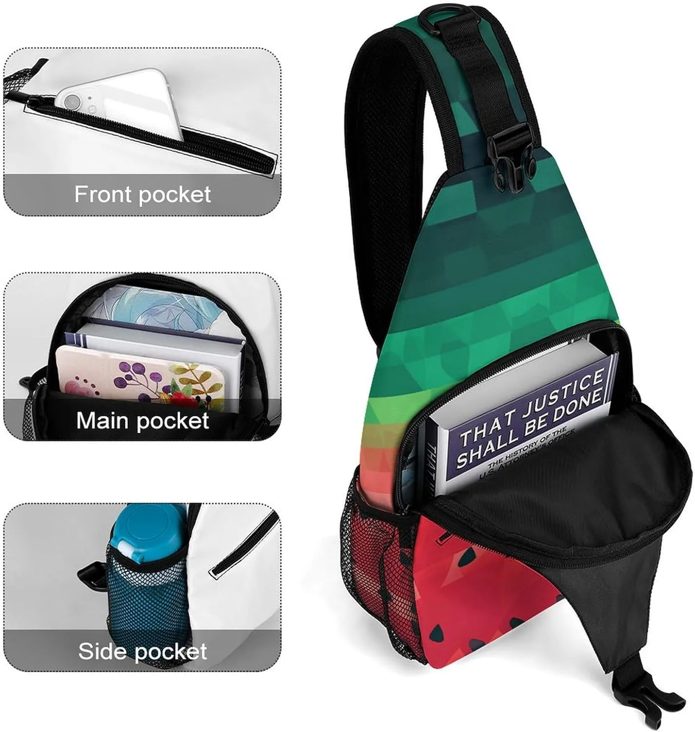 Pastel Color Smiley Face Sling Bag Crossbody Bags Cross Body Bag Fanny Packs Chest Bags Sling Purses for Travel