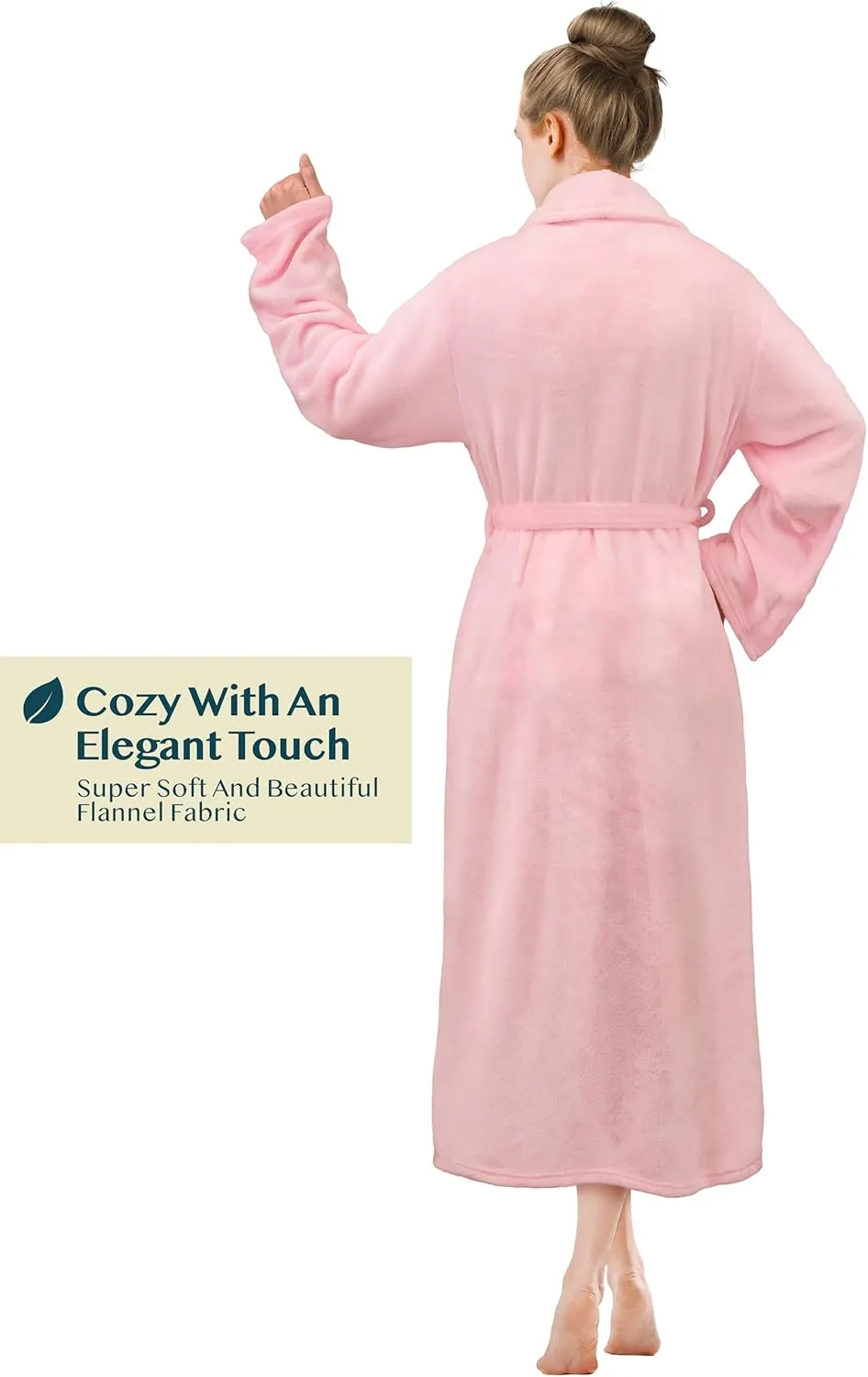 PAVILIA Women Robe Fleece Plush Soft, Fluffy Fuzzy Cozy Warm Lightweight Bathrobe, Shower Spa House Long Robe for Women