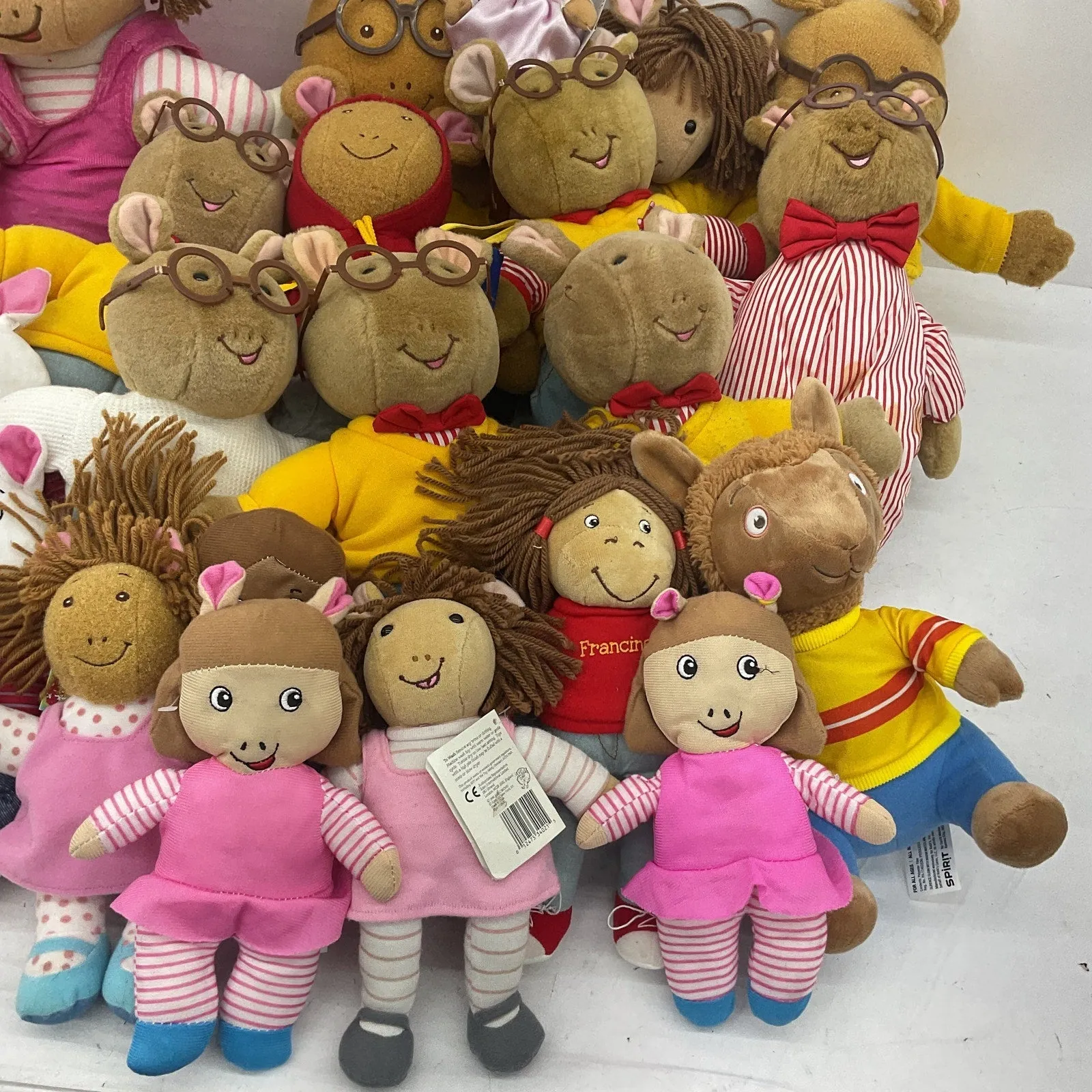 PBS Arthur Aardvark Cartoon Character Plush Toys Stuffed Animals LOT 12 lbs!