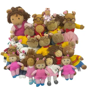 PBS Arthur Aardvark Cartoon Character Plush Toys Stuffed Animals LOT 12 lbs!