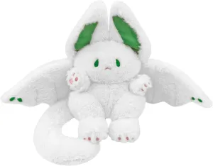 PEACH CAT Cute White Bat Bunny Plush Pillow Kawaii Bat Rabbit Stuffed Animal for Kids 16"
