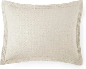 Peacock Alley Juliet Matelasse Shams - 100% Cotton Lightweight, Beautiful, Textured Basket Weave Pattern - Euro (Linen)