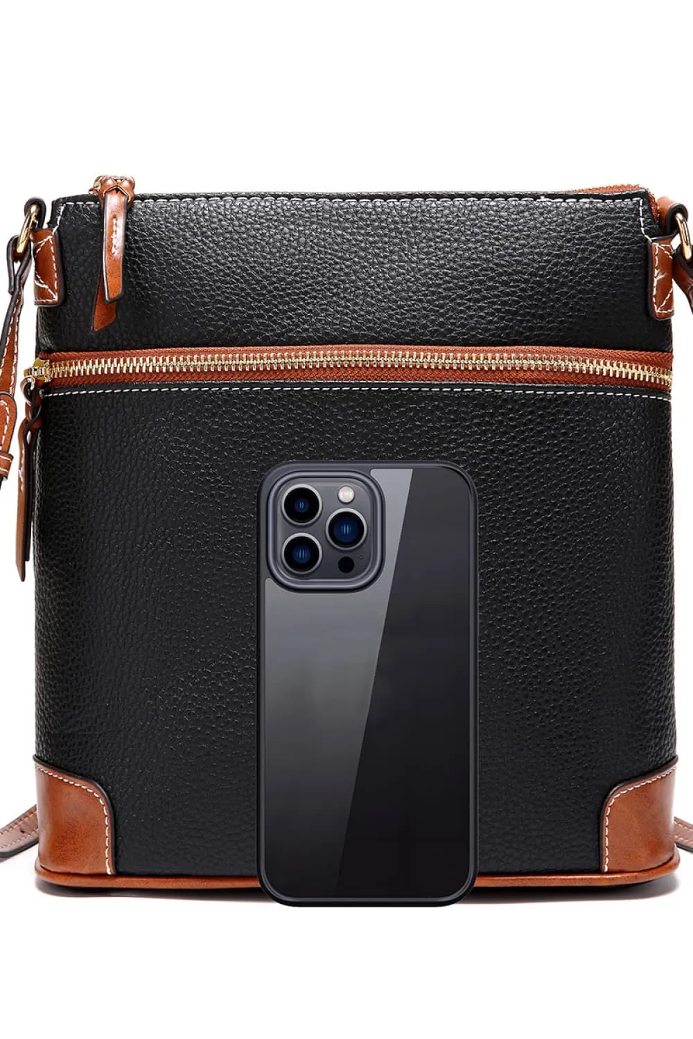 Pebbled Leather Crossbody Bag