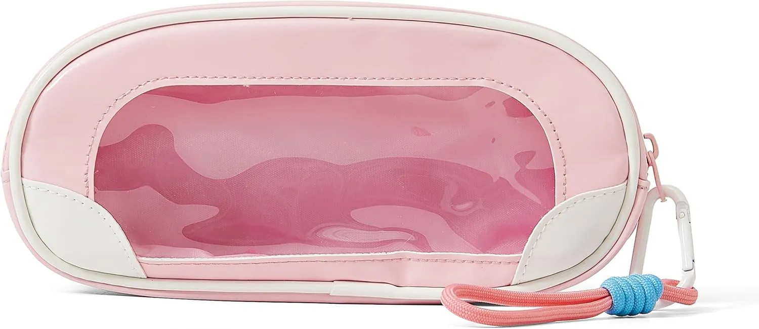 Pencil Pouch for Girls, Cute Pencil Case with Zipper, Large Capacity Clear Stationary Bag for School Teen Boys