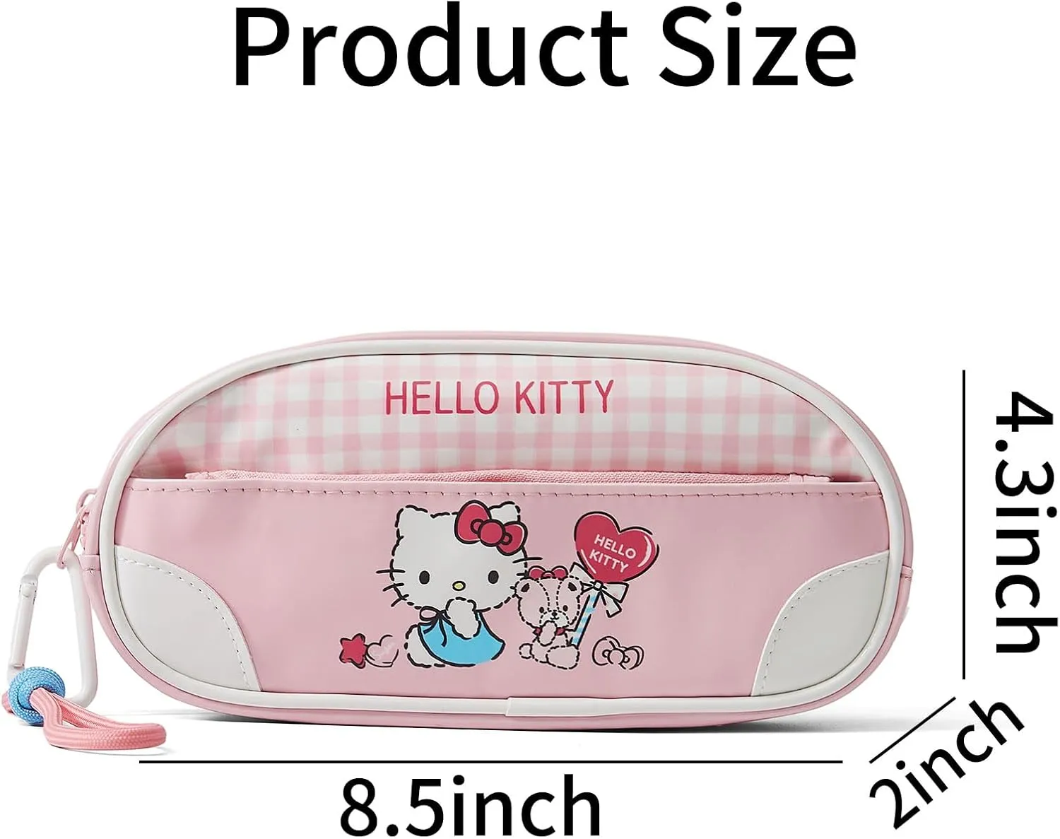 Pencil Pouch for Girls, Cute Pencil Case with Zipper, Large Capacity Clear Stationary Bag for School Teen Boys