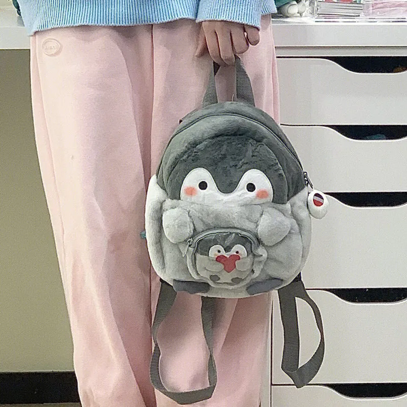 Penguin Cartoon Female Cute Doll Plush Backpacks