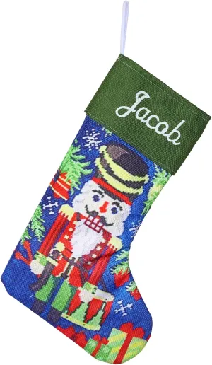 Personalized Christmas Stockings Custom Engraved Name Large Vintage Stockings Xmas Decorations for Family Snowman Design Candy Gifts Stocking Holiday Fireplace Hanging Christmas Party Decor(style 7)