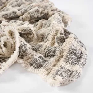 Petra Throw | Black w/Natural and White Check