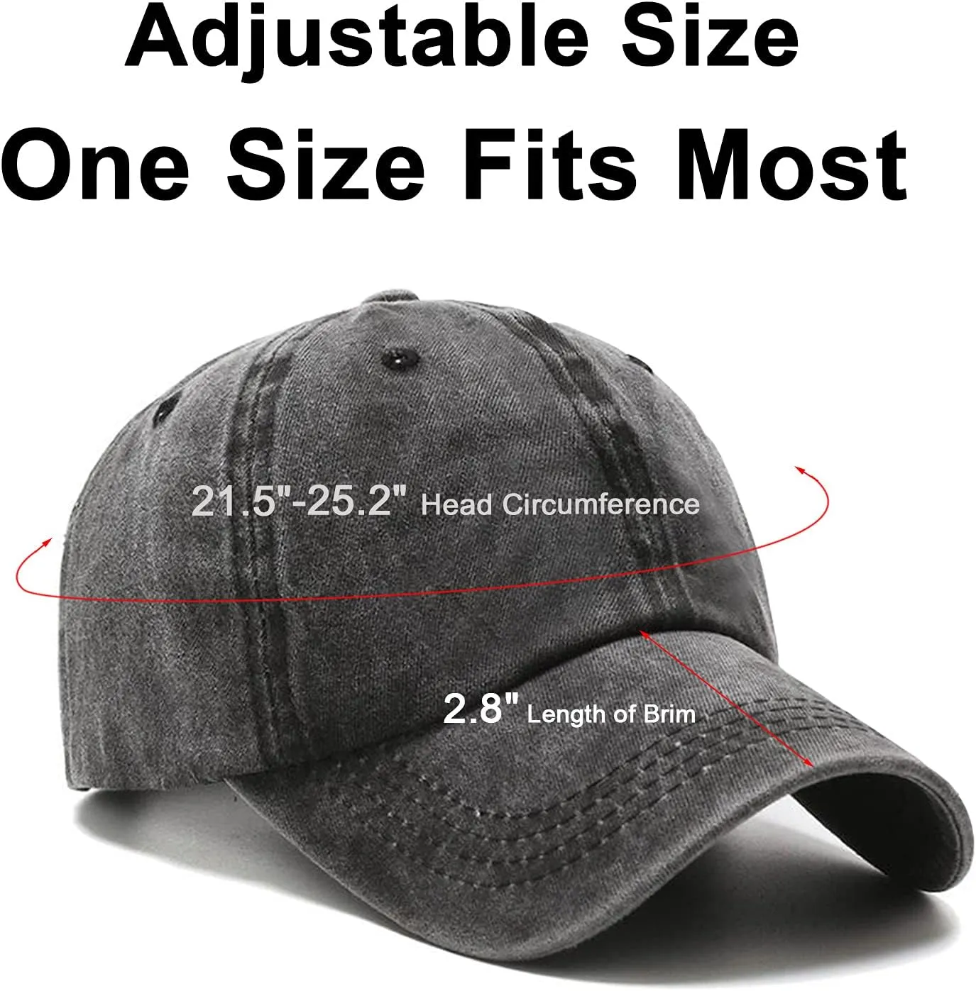 PFFY 2 Packs Vintage Washed Distressed Baseball Cap Golf Dad Hat for Men Women