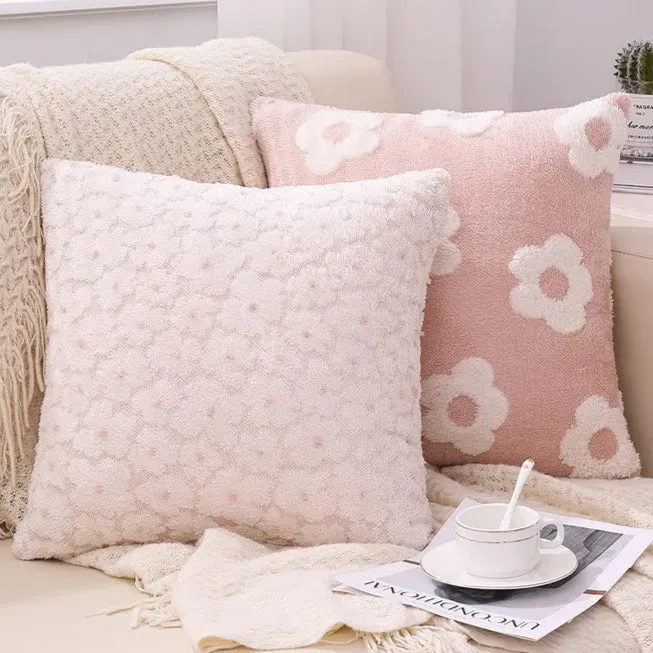 Pink Soft Flower Pillowcase