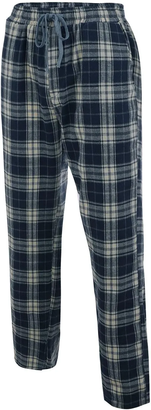 Plaid Pajama Pants for Men Lounge Soft Cotton Drawstring Loose Sleep Pants Summer Checkered PJ Bottoms with Pockets
