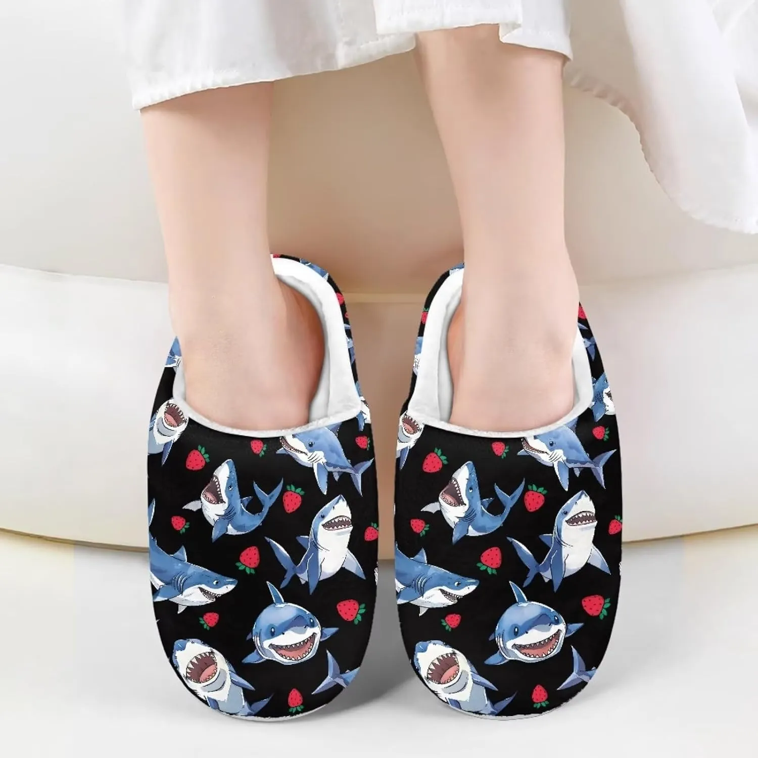Plush Slippers for Kids, Anti-slip Bedroom Slippers Warm Slipper Soft Winter House Shoes
