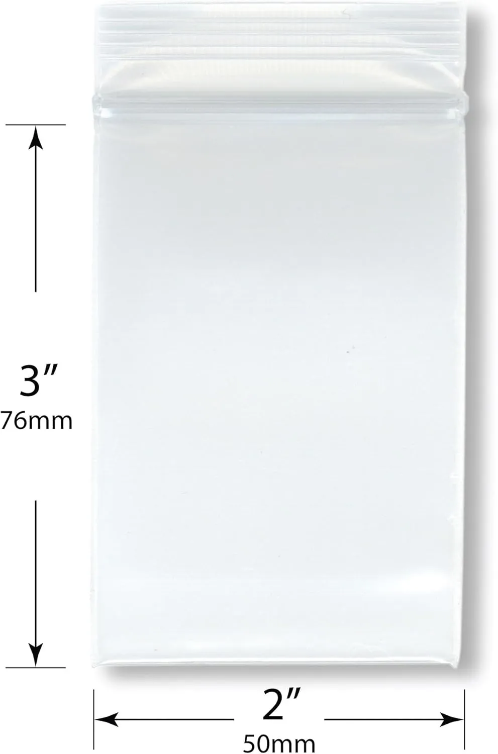 Plymor 2" x 3" (Pack of 200), 6 Mil Industrial Duty Zipper Reclosable Plastic Bags