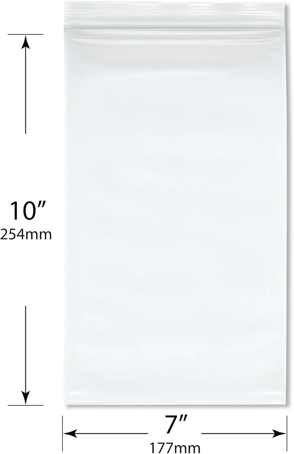 Plymor 7" x 10" (Pack of 200), 6 Mil Industrial Duty Zipper Reclosable Plastic Bags
