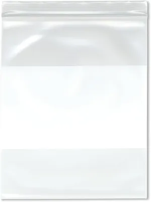 Plymor 8" x 10" (Pack of 100), 6 Mil Industrial Duty White-Block Zipper Reclosable Plastic Bags