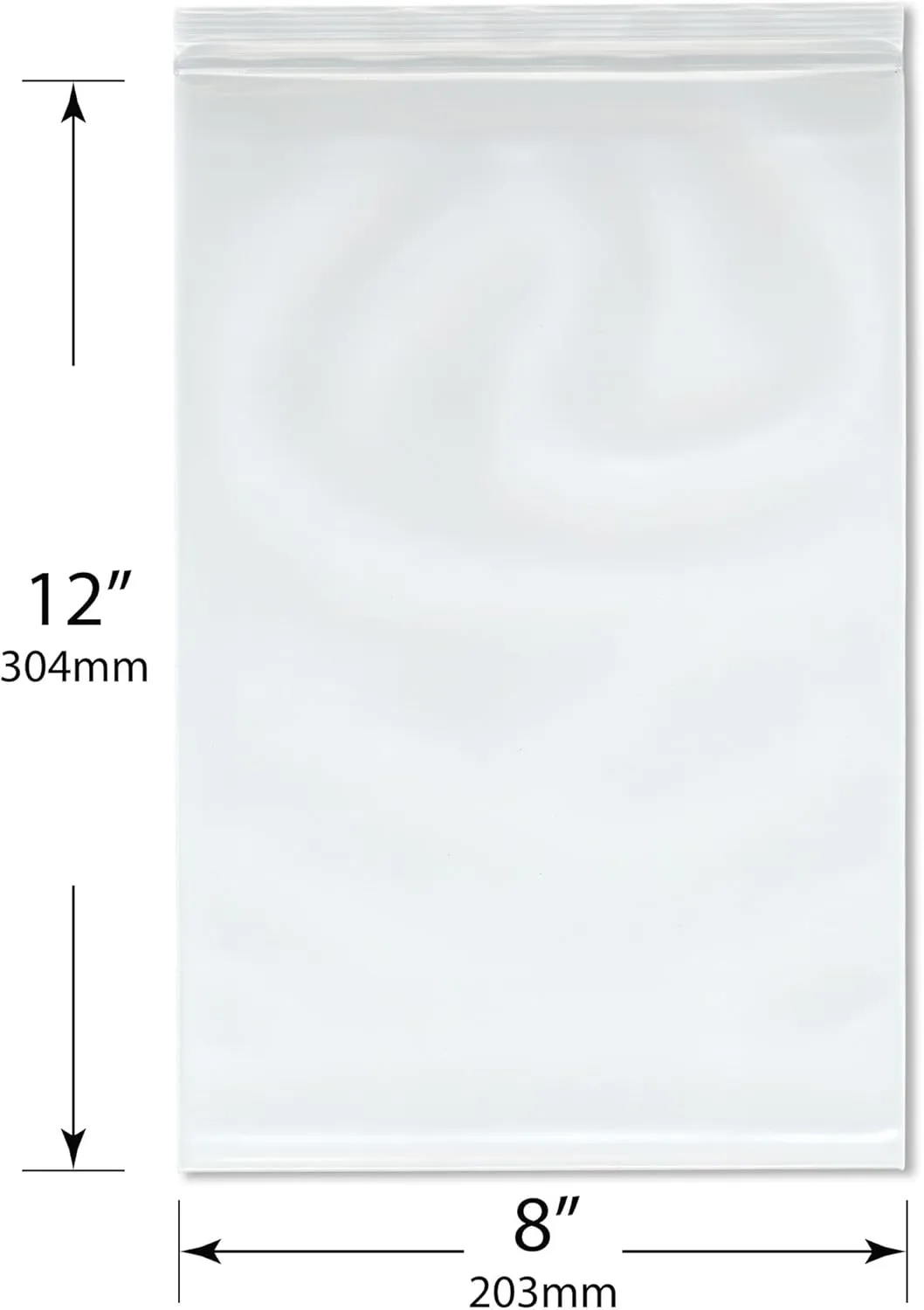 Plymor 8" x 12" (Pack of 100), 6 Mil Industrial Duty Zipper Reclosable Plastic Bags