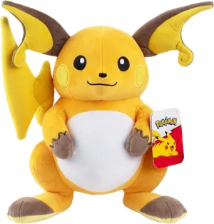 Pokemon 12" Large Raichu Plush - Officially Licensed - Pikachu Evolution Figure - Authentic Soft 12-Inch Stuffed Animal Toy - Gift for Kids, Boys, Girls - 2 