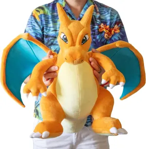 Pokemon 24" Jumbo Charizard Large Plush - Officially Licensed - Charmander Evolution Figure - Authentic Giant Stuffed Animal Toy - Gift for Kids, Boys, Girls - 2 