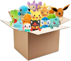 Pokemon 8" Plush Mystery Blind Box 2-Pack - Receive 2 Assorted Figures & Starters - Officially Licensed - Authentic Stuffed Animal Toy - Styles Vary - Gift for Kids, Boys, Girls - 2 