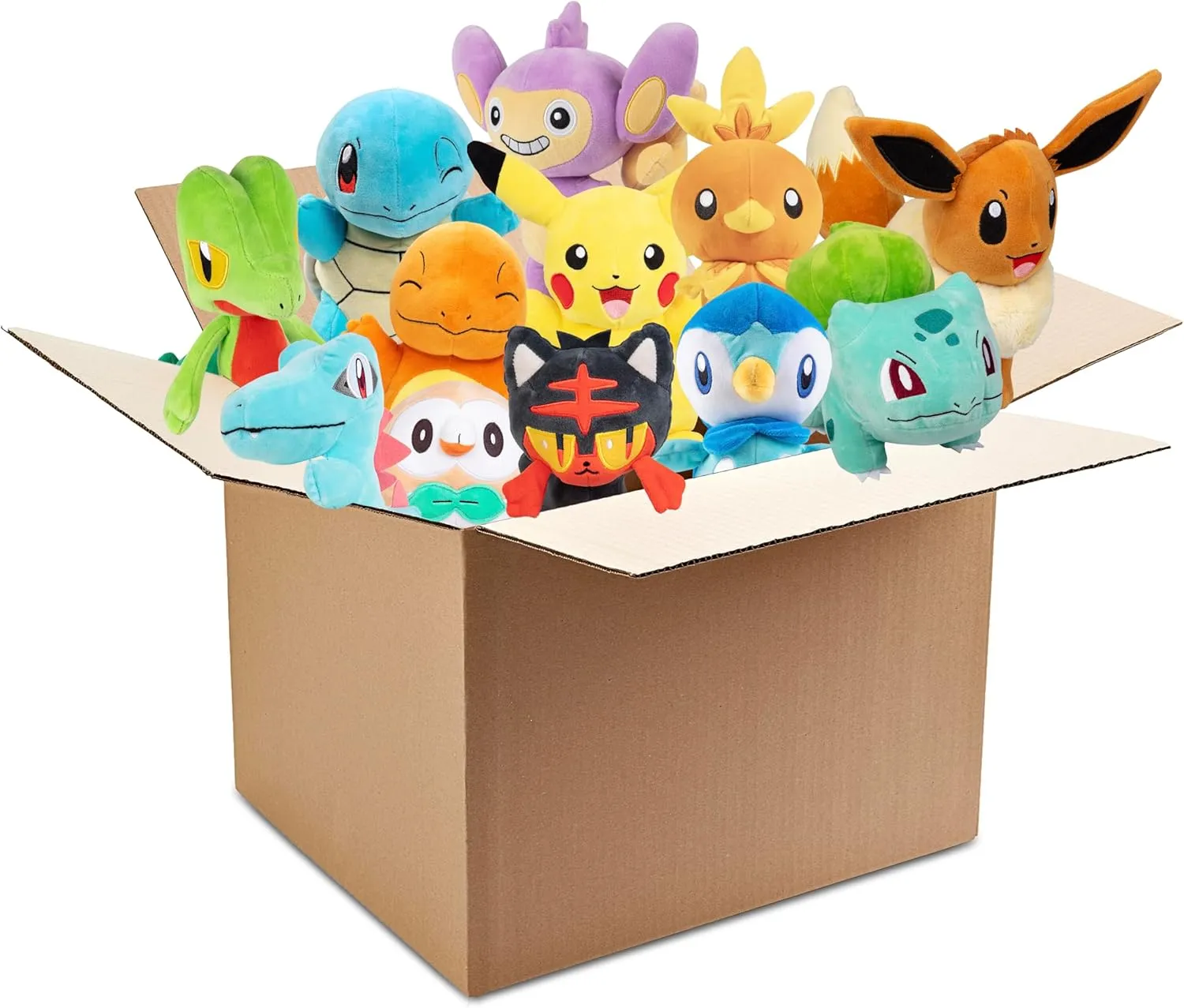 Pokemon 8" Plush Mystery Blind Box 2-Pack - Receive 2 Assorted Figures & Starters - Officially Licensed - Authentic Stuffed Animal Toy - Styles Vary - Gift for Kids, Boys, Girls - 2 