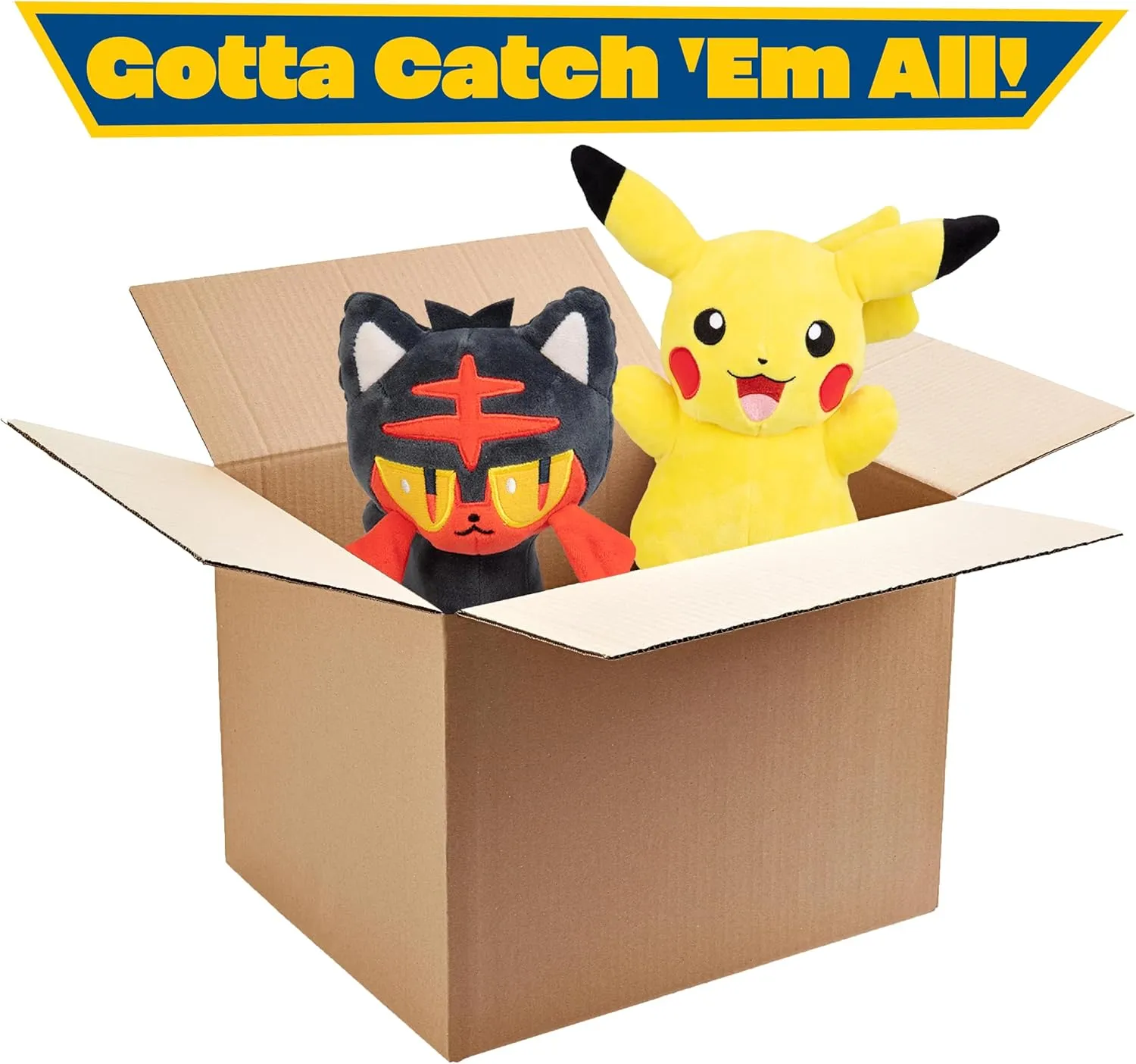 Pokemon 8" Plush Mystery Blind Box 2-Pack - Receive 2 Assorted Figures & Starters - Officially Licensed - Authentic Stuffed Animal Toy - Styles Vary - Gift for Kids, Boys, Girls - 2 