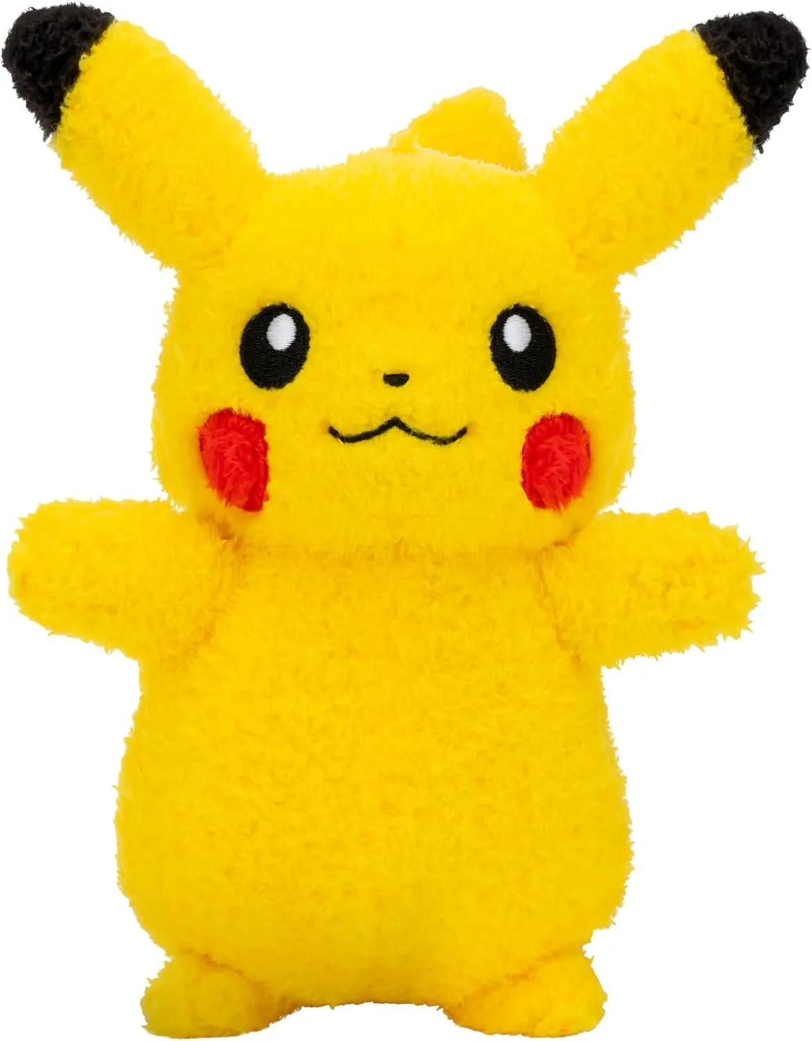 Pokemon Cuddly Pikachu Plush - 8-Inch Soft Shaggy Plush with Authentic Details