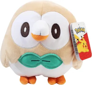 Pokemon Legends: Arceus 8" Rowlet Plush - Officially Licensed - Authentic Soft Stuffed Animal Toy Owl Figure - Gift for Kids, Boys, Girls - 2 