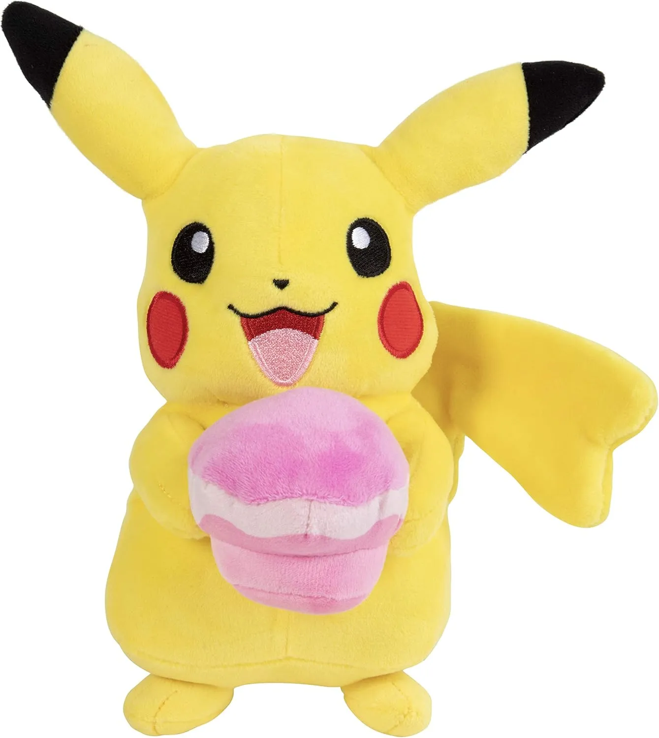 Pokémon 8" Pikachu with Cupcake Plush - Officially Licensed - Quality & Soft Birthday Celebration Stuffed Animal Toy - Add to Your Collection! Great Gift for Kids, Boys, Girls & Fans of Pokemon