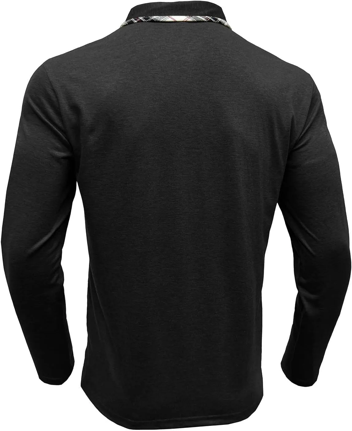 Polo Shirts for Men Loose Fit Solid Lightweight Button T-Shirts Casual Stylish Long Sleeve Henley Pullover Tee Tops