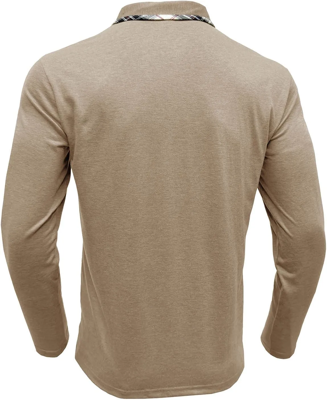 Polo Shirts for Men Loose Fit Solid Lightweight Button T-Shirts Casual Stylish Long Sleeve Henley Pullover Tee Tops