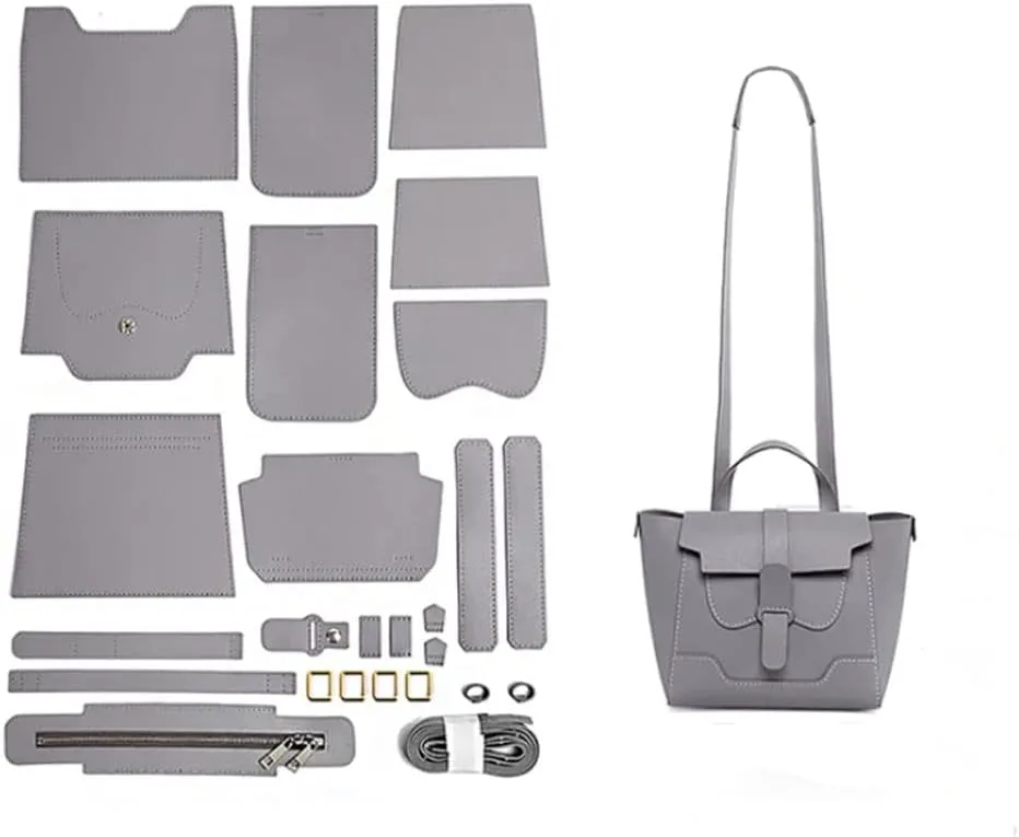 POPSEWING Leather Maestro Bag DIY Kit, DIY Crossbody Shoulder Bag with Sewing Kit, DIY Handmade Bag Kit for Mom Girlfriend Birthday Christmas Gift
